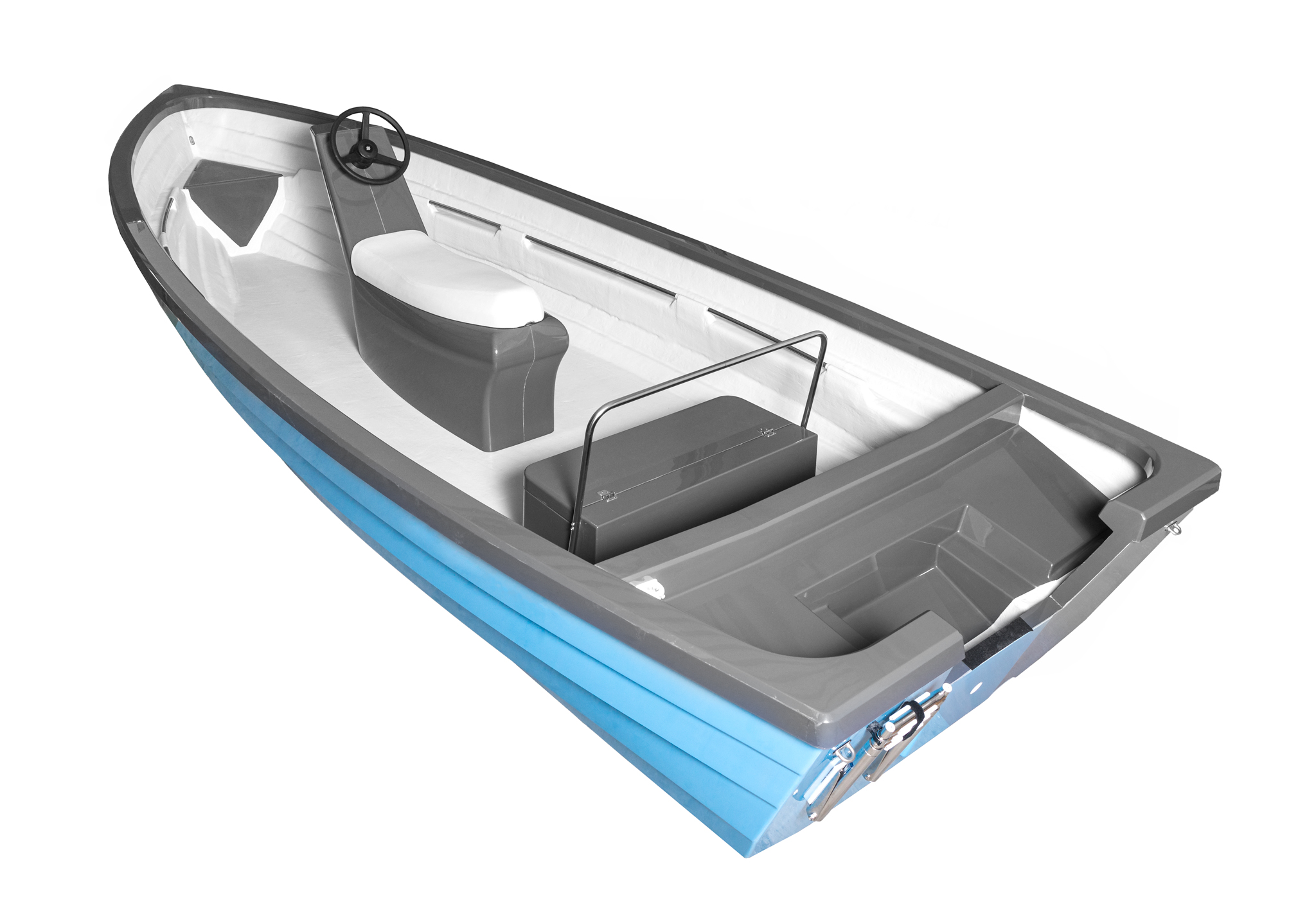 Boat with steering console